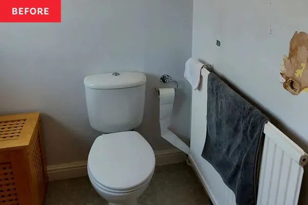 Family Renovates Failing Bathroom into Functional Space