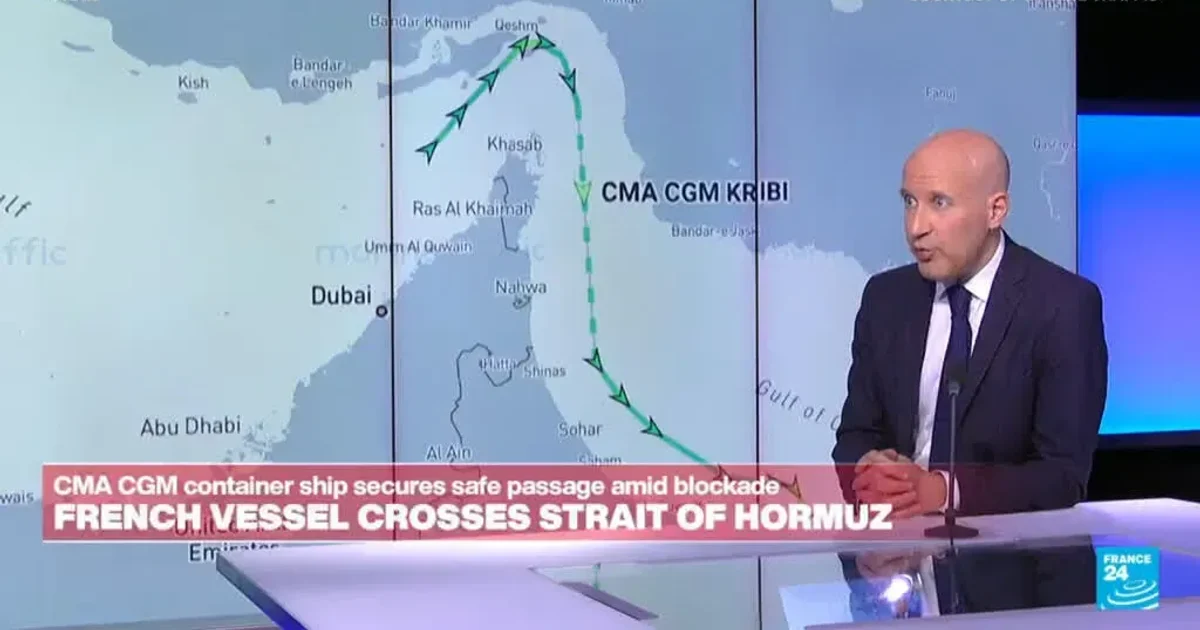 French Container Ship Crosses Strait of Hormuz