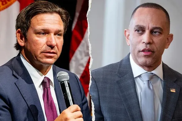 Jeffries and DeSantis Battle Over Redistricting Maps
