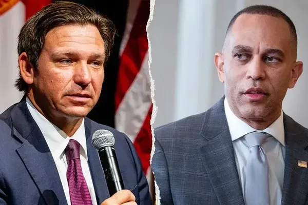Jeffries and DeSantis Battle Over Redistricting Maps