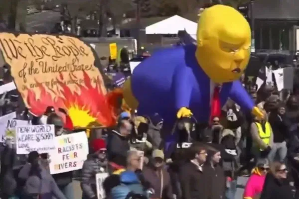 Protesters Carry Trump Effigy in Nationwide Rallies