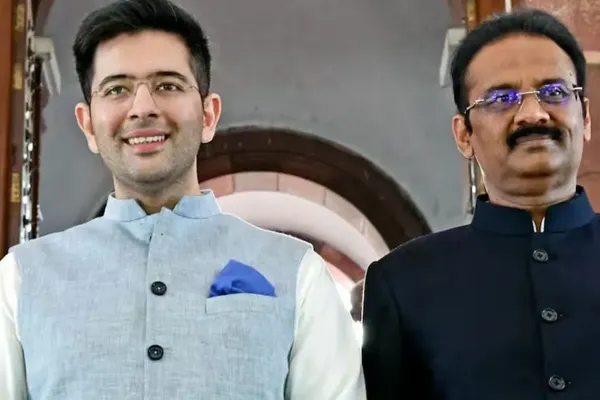 Raghav Chadha Leads Mass Defection of Seven Lawmakers to BJP